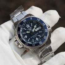 Overseas precision mens watch Seiko5 automatic mechanical watch blue disc steel belt luminous watch SKZ209J1