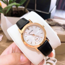 Overseas Bulova baoluhua watch white gold simple belt ladies fashion quartz watch 97L159