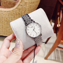 Overseas Tissot Watch Tissot Moonlight Silver Temperament Steel Band Simple Quartz Womens watch