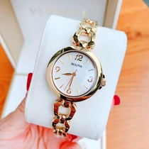 Baoluva Womens Watch BULOVA Fashion Simple Fritillary Dial Gold Hand Chain Quartz Waterproof Watch 97L138