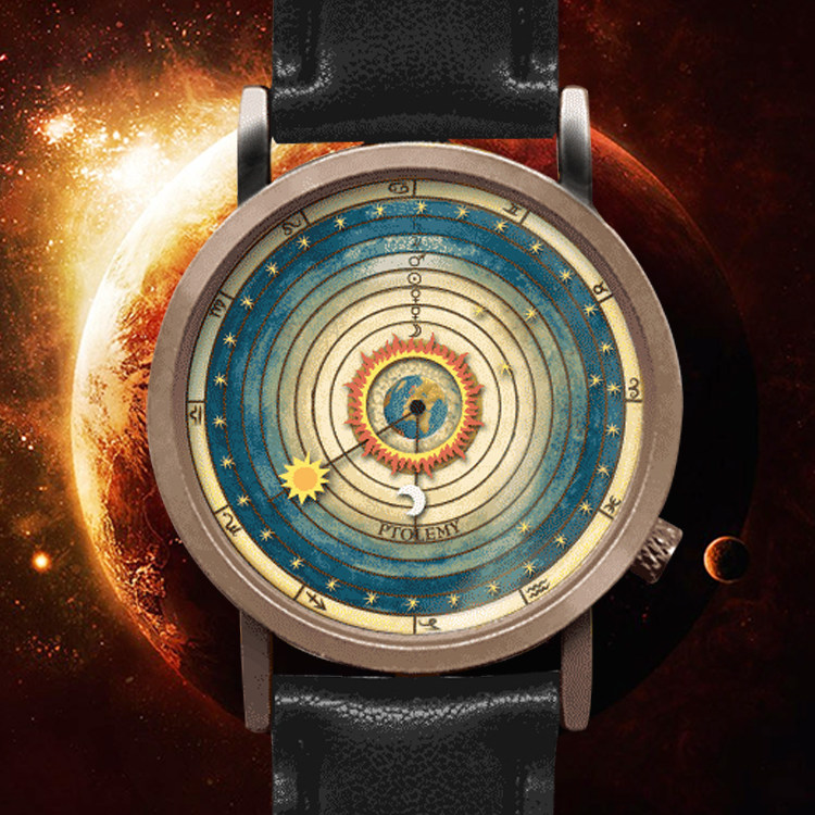 Overseas The Philosophers Solar System Earth Center Couple Belt Creative Watch