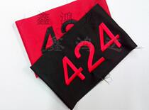 Spot direct sale computer embroidery armband 424 red black armband cotton embroidery personalized custom