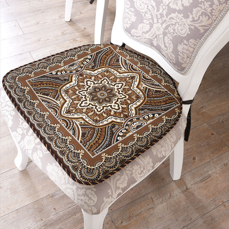 Shengmeiqi European-style seat cushion butt cushion four seasons universal high-end luxury restaurant chair cushion thickened custom-made American solid wood