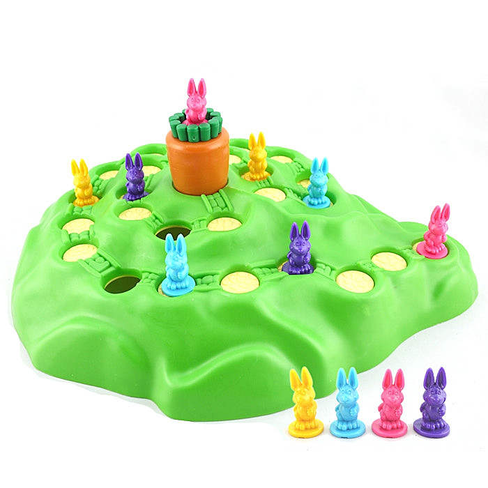Children's chess and card toy tabletop game student puzzle early education happy board game parent-child interactive intelligence rabbit chess