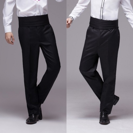 2022 New Men's Costume Dress Pants Black White Wedding Photo Host Stage Adjustable Men's Pants
