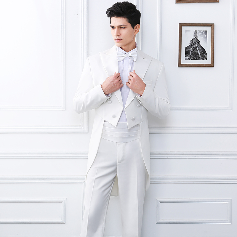 Peach blossom Garden suit suit men's business casual Korean version slim professional formal jacket Stage performance tuxedo