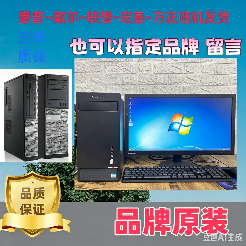 Desktop Computer Host I3/I5/I7 Business Office Home Use Lenovo Design Gaming Complete Computer Set