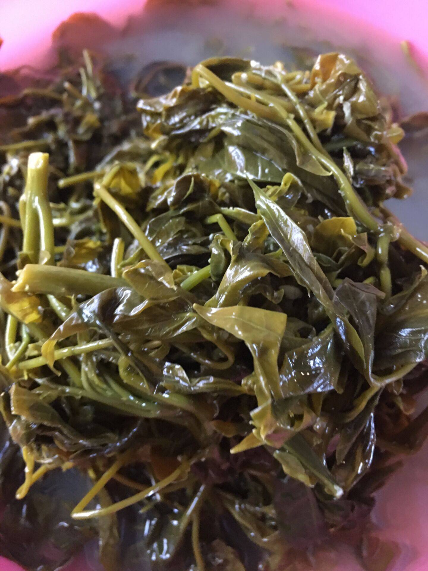 Yunnan Dehong specialty Pa stick dish Pagon big tree vegetable pickled cabbage Dai flavor cold stir-fried pork pickled vegetable climbing vegetable next meal