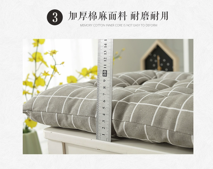 Học sinh đệm ghế ghế đệm văn phòng với dây đai băng ghế futon tatami dày mùa đông mông pad - Ghế đệm / đệm Sofa thảm trải bàn ghế gỗ