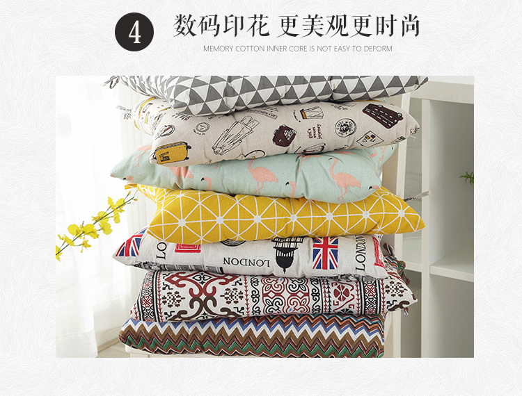 Học sinh đệm ghế ghế đệm văn phòng với dây đai băng ghế futon tatami dày mùa đông mông pad - Ghế đệm / đệm Sofa bộ thảm lót ghế gỗ