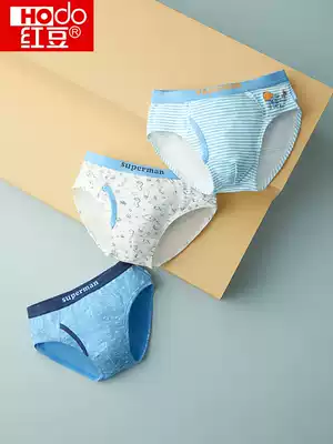 Red bean boy inner crotch cotton boy small middle and Big Boy 15 year old children and teenagers student baby triangle shorts