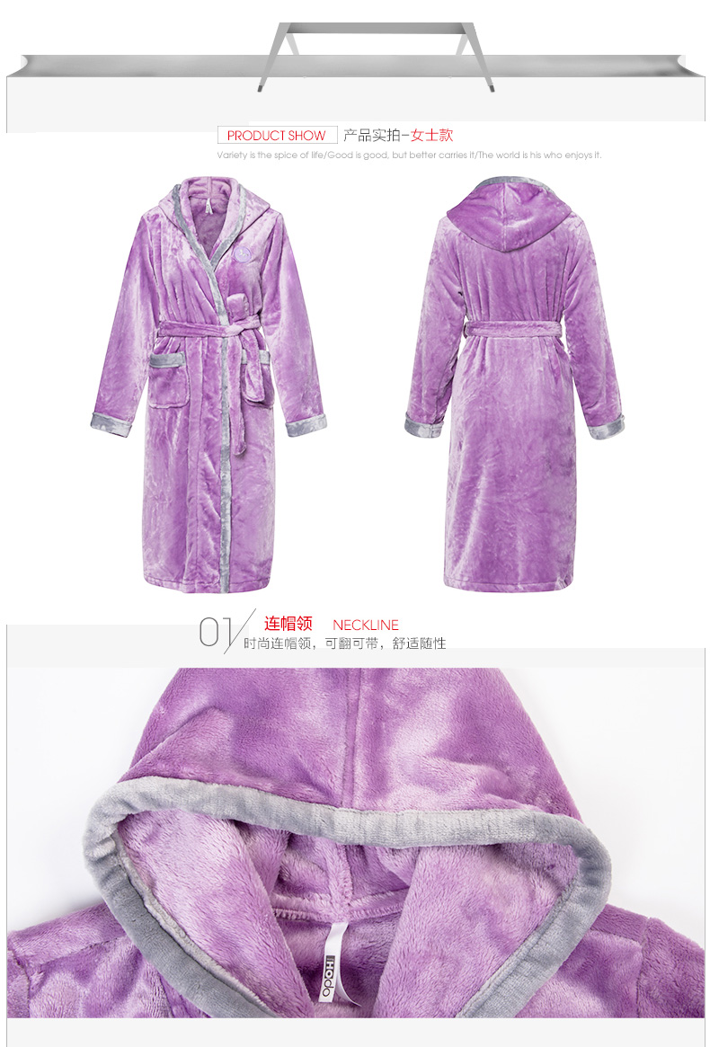 Đậu đỏ mùa thu và mùa đông của phụ nữ áo choàng flannel dày san hô lông cừu cảm giác phụ nữ áo choàng ngủ đêm đồ ngủ mùa đông dịch vụ nhà bộ pijama lụa