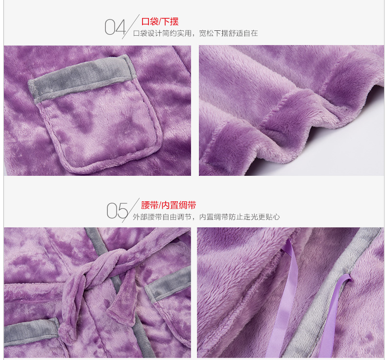 Đậu đỏ mùa thu và mùa đông của phụ nữ áo choàng flannel dày san hô lông cừu cảm giác phụ nữ áo choàng ngủ đêm đồ ngủ mùa đông dịch vụ nhà bộ pijama lụa