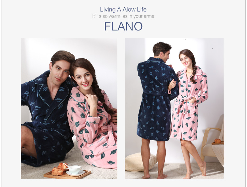 Những người yêu thích đậu đỏ áo ngủ mùa thu và mùa đông san hô nhung đồ ngủ của phụ nữ phục vụ nhà áo choàng tắm đồ pijama