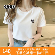 Mlb short-sleeved women's clothing couple ny half-sleeved new t-shirt sportswear casual white half-sleeved men's clothing 3atsb0153