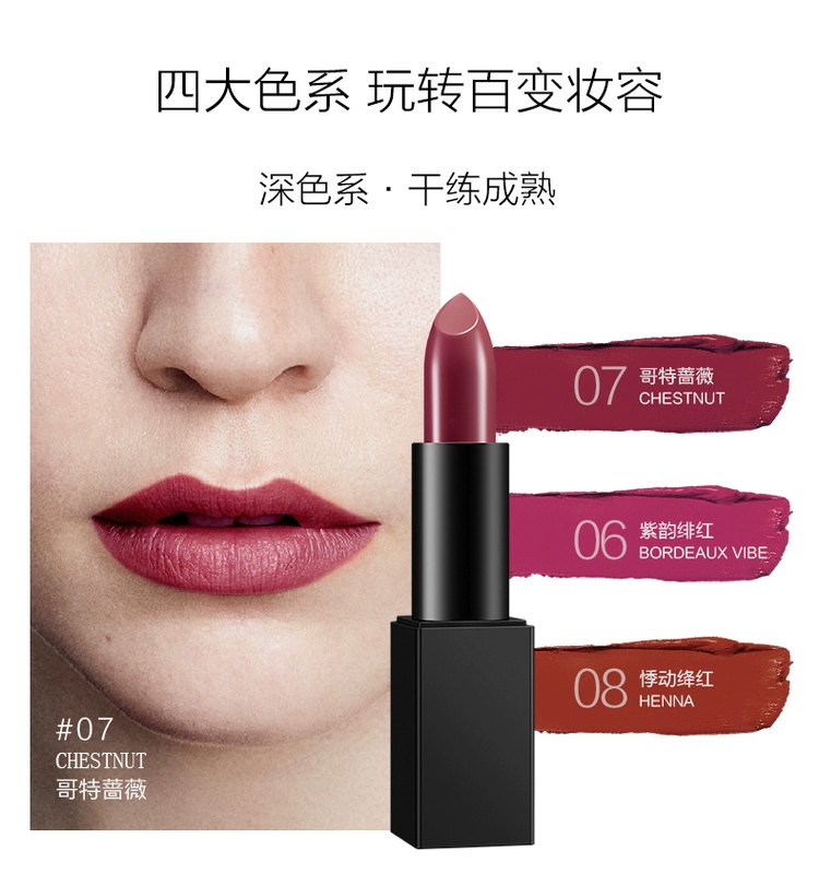 [Watsons] Son môi màu mượt MAKEUPMIRACLE, giữ ẩm, giữ ẩm lâu, không đánh dấu son môi black rouge phiên bản mới