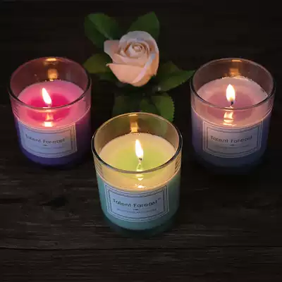 Scented glass cup wax aromatherapy candle Cup wax proposal romantic European style incense Cup candle deodorizing glass candle