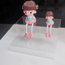 Plastic two-layer plastic ladder display stand multi-layer display table plexiglass two-layer wallet frame shoe rack