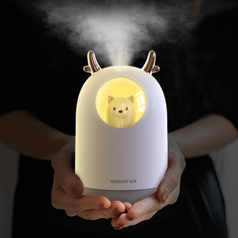 USB desktop humidifier Small office Home bedroom Dorm shake sound small night light purify the air fog