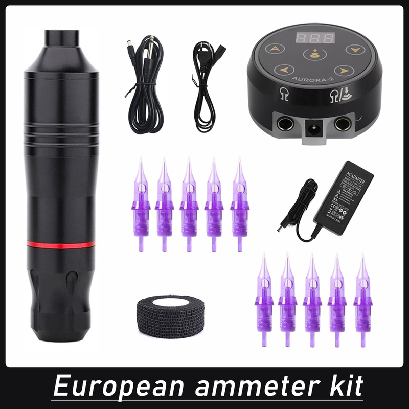 Tattoo and Embroidery Equipment Set, Lip Tattoo Pigment, Eyebrow Current Device, Includes 10 Needles, European Lip Tattoo and Eyebrow All-In-One Machine Tattoo and Embroidery Equipment Set, Lip Tattoo Pigment, Eyebrow Current Device, Includes 10 Needles, European Lip Tattoo and Eyebrow All-In-One Machine