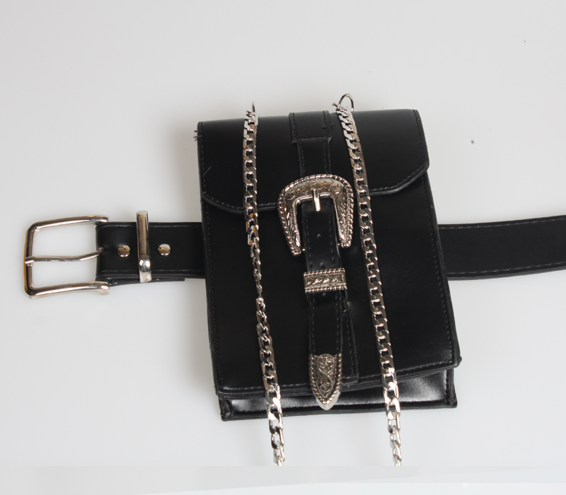 New Multi-function Carved Buckle Long Chain Waist Bag Wholesale Nihaojewelry display picture 3