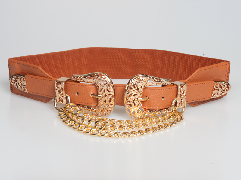 Double-headed Buckle Chain Punk Style Belt display picture 3