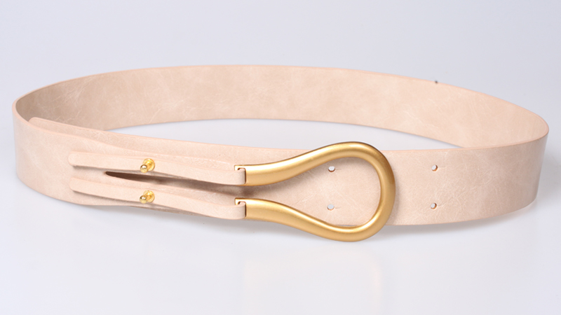 Fashion U-shaped Buckle Wide Belt display picture 10