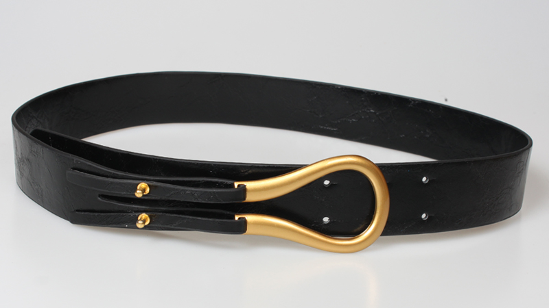 Fashion U-shaped Buckle Wide Belt display picture 5