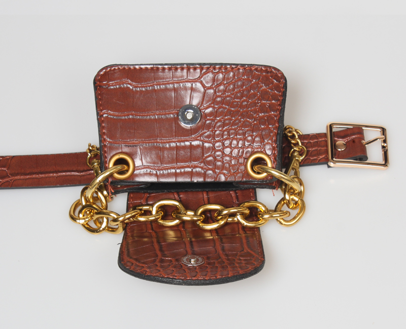 Retro Gold Chain Belt Waist Bag display picture 5