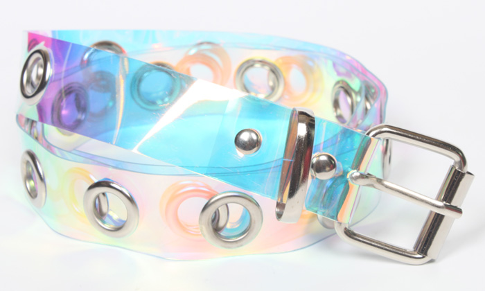 Ceinture En Pvc Transparent De Couleur Contrastée Simple display picture 2