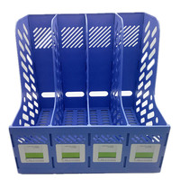 Plastic four-grid file column four-column file basket triple File frame three file seat quadruple File frame file plate
