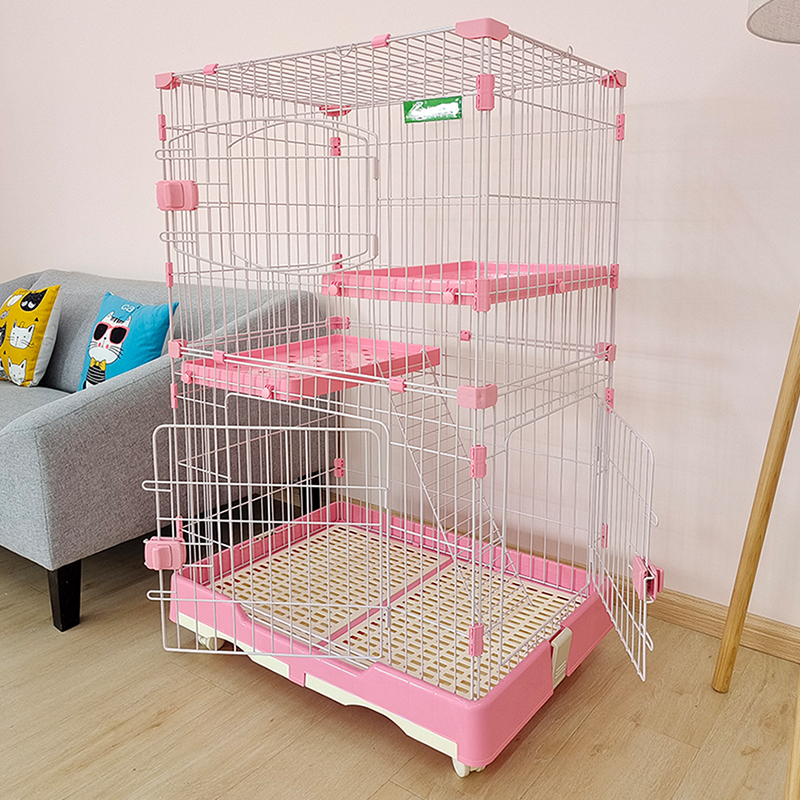 Cat Cage Chuangyi Cat Cage Pet Cat Cage Household Indoor Cat Villa Cat Cage with Chassis Cat Cage