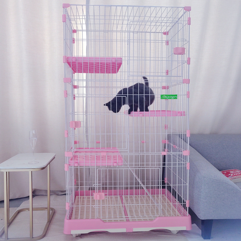 Cat cage super large free space indoor home British short villa Chuangyi with toilet cat house cat litter