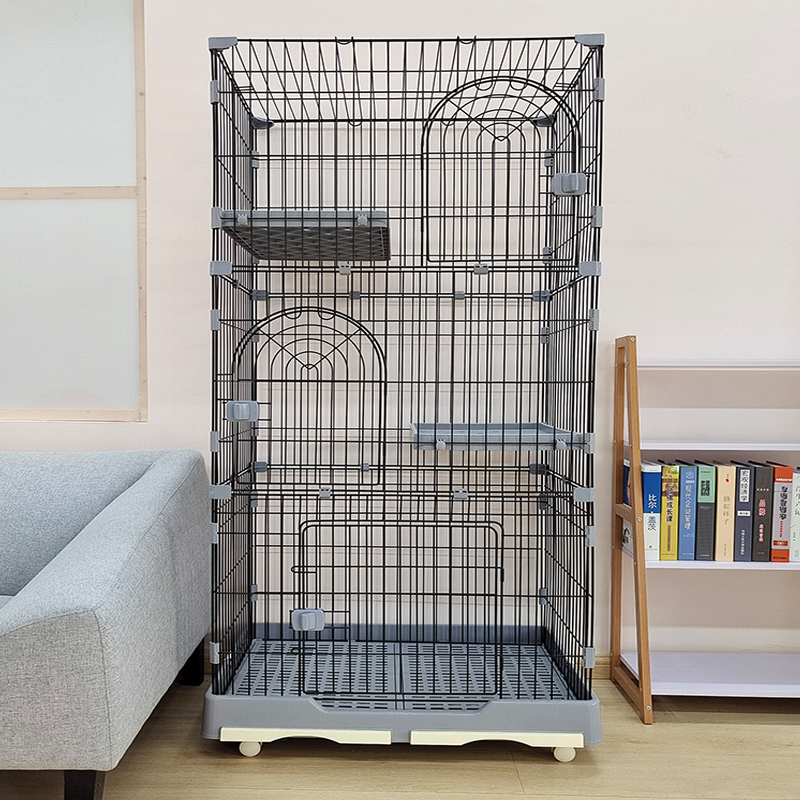 Cat cage Garfy cat Two cats Free space Home Indoor Cat Villa Cage With Wheels Innovative Cat Cage-Taobao