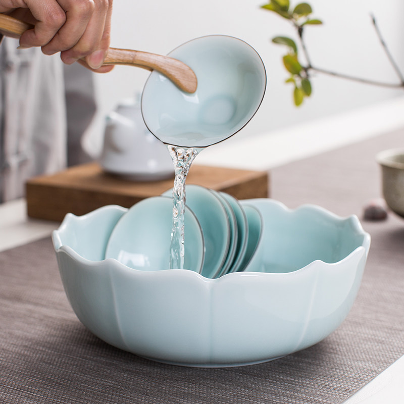 Jingdezhen extra large tea wash ceramic special offer ceramic accessories tea ceremony six gentlemen zero with water bowl water wash tea accessories
