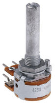 428G 50kA ± 20% log carbon film potentiometer 0 05W 6 mm cm diameter shaft
