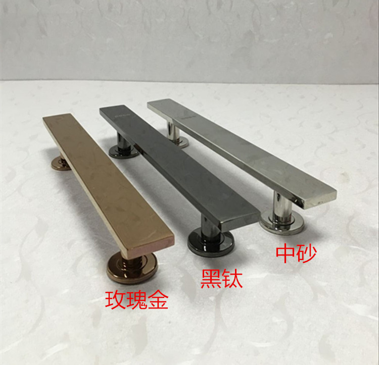 Unilateral hand hand hand black titanium square wooden door handle unilateral black titanium handle and hand hand rose gold unilaterally handle