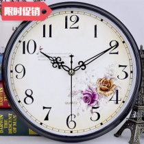 Hall silent wall clock circular livin room lare family sin