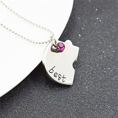 4pcs set the best friend and the evrer bff fRIend necklace