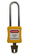 Historical long beam safety padlock nylon corrosion resistance temperature resistance long padlock open industrial safety lock His522