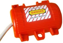 Historical small plug lock engineering plastic ABS Insulation control power plug cable lock His181