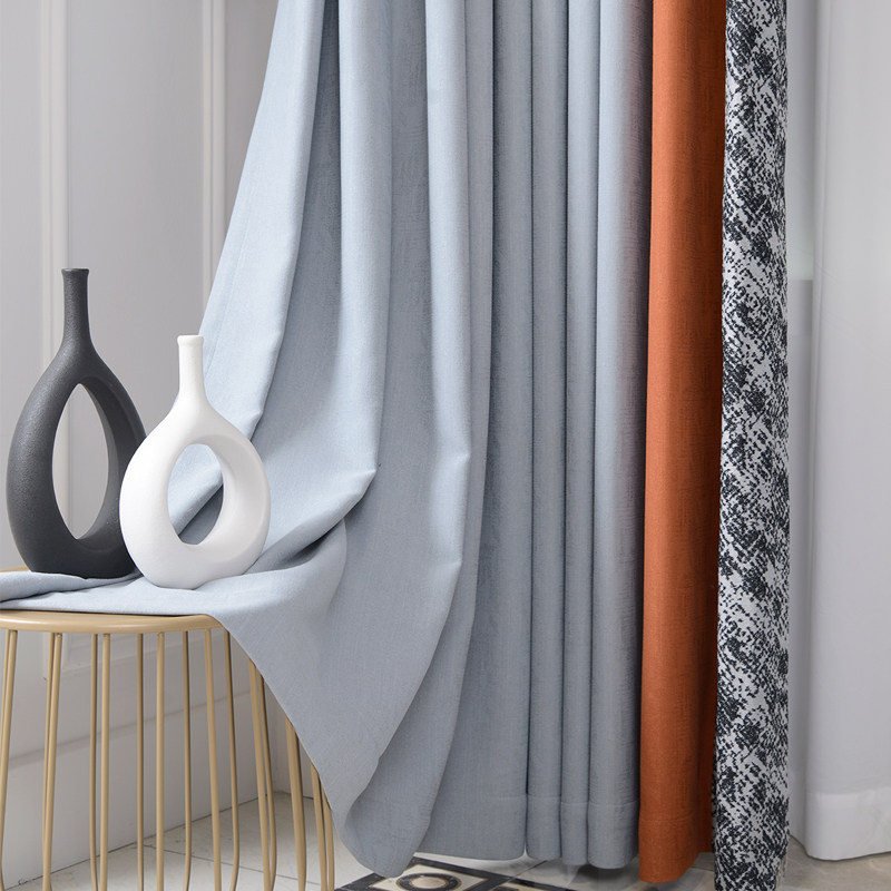 High end custom curtains Full house New house Custom Curtains Tail of the Flowers Room Clouds-Taobao