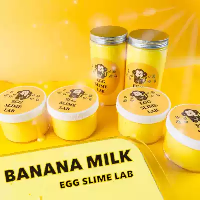 Banana hug milk fragrant banana stream milk flavor fake water egg SLIME original slide decompression