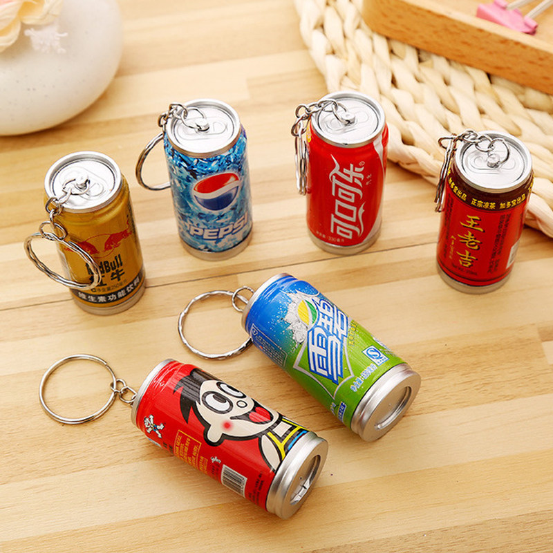 Net Red Telescopic Pen Cartoon Middle Sex Pen Cute Creative Pill Pen Drink Pendant Coke snow Bull Red Bull Wang Lao ji