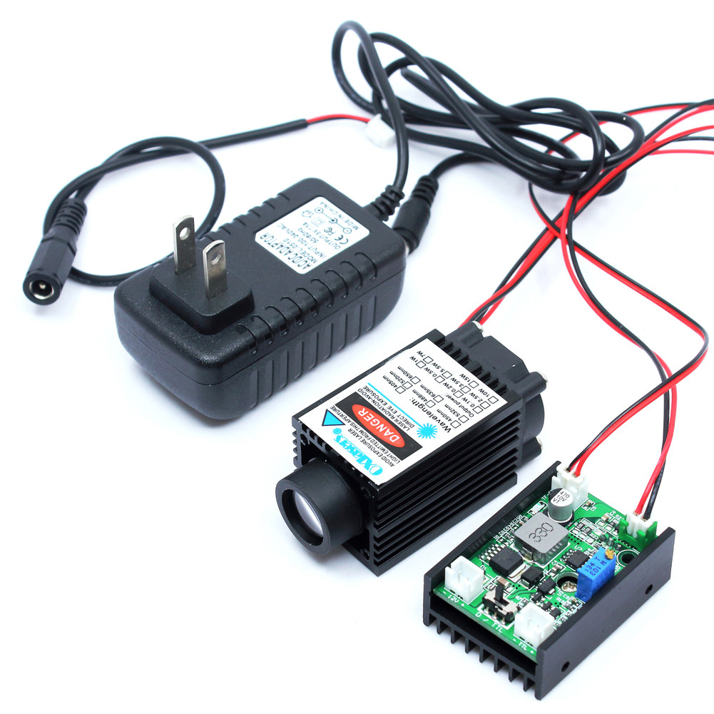 520nm 1W绿激光器粗光激光驱鸟器12V 1000mW激光模组支持TTL PWM