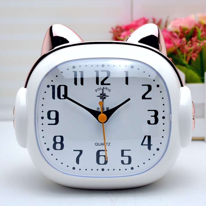 Genuine Polaris Alarm Clock for Children, Cute Cartoon Style, Personalized Bedroom Bedside Night Light, Silent Alarm Clock Specifically for Primary School Students