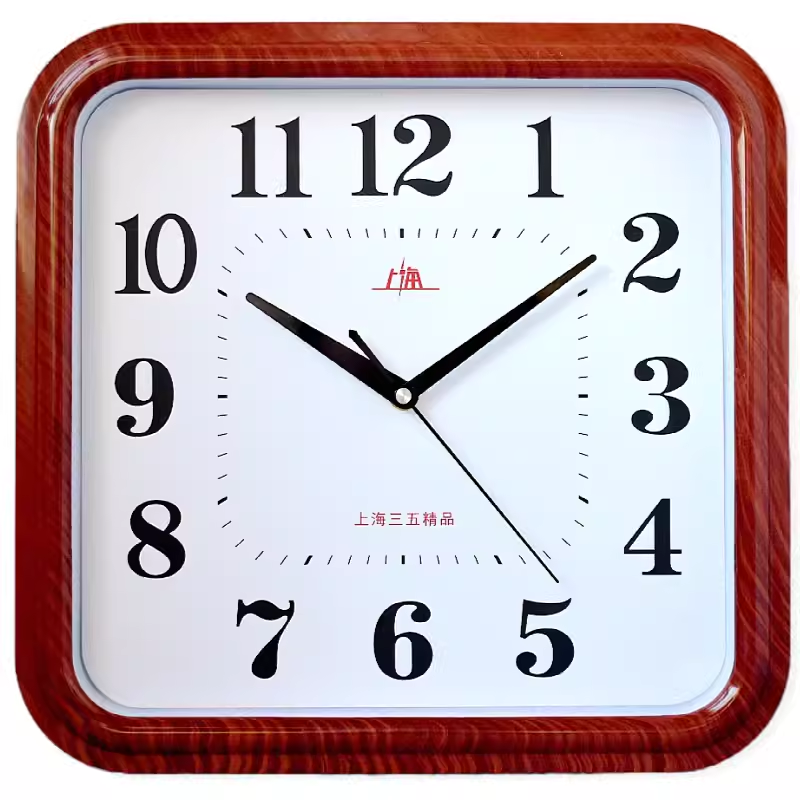 Shanghai Silent Clock 12inch Simple Wall Clock for Living Room and Bedroom, Household Wall Clock, Electronic Wall Clock, Quartz Clock