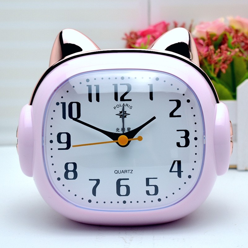 Genuine Polaris Alarm Clock for Children, Cute Cartoon Style, Personalized Bedroom Bedside Night Light, Silent Alarm Clock Specifically for Primary School Students