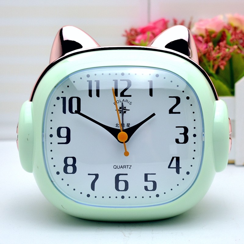 Genuine Polaris Alarm Clock for Children, Cute Cartoon Style, Personalized Bedroom Bedside Night Light, Silent Alarm Clock Specifically for Primary School Students