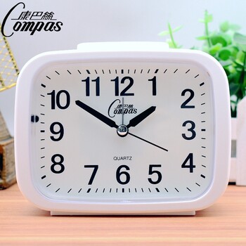Compass Alarm Clock with Large Font, Silent Bedside Clock, Large Font Clock for the Elderly, Alarm Clock with Night Light, Snooze Function, Bedroom Table Clock